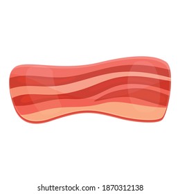 Bacon roh Symbol. Cartoon für Bacon-Rohvektorsymbol für Webdesign einzeln auf weißem Hintergrund