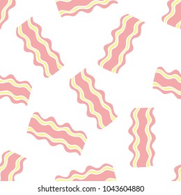 bacon seamless doodle pattern