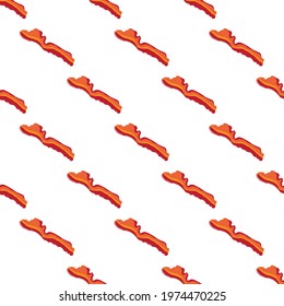 Bacon seamless pattern, Happy meal.