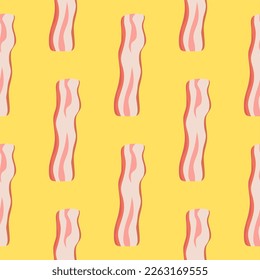 bacon seamless pattern. pork seamless vector illustration