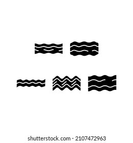 Bacon set icon isolated on white background