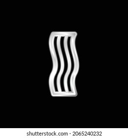 Bacon-Symbol aus silbernem Metall