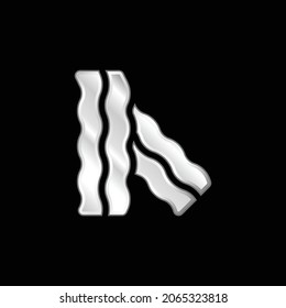Bacon-Symbol aus silbernem Metall