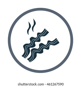 Bacon slice simple icon on the background