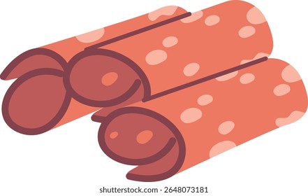 Bacon slice snack vector illustration
