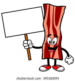 Bacon Strip with a Sign