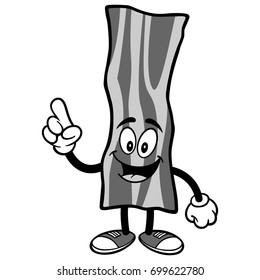Bacon Strip Talking Illustration