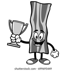Bacon Strip with Trophy Illustration