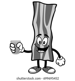 Bacon Strip with Water Illustration