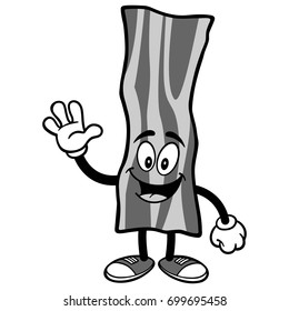 Bacon Strip Waving Illustration