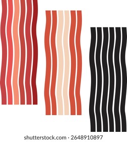bacon stripe icon vector design color