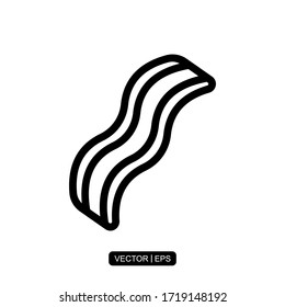 Bacon Stripe icon vector illustration logo template for many purpose. Isolated on white background.