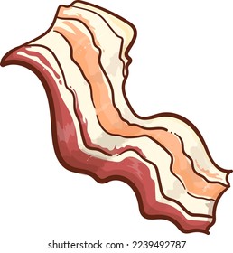 Bacon stripe vector for design