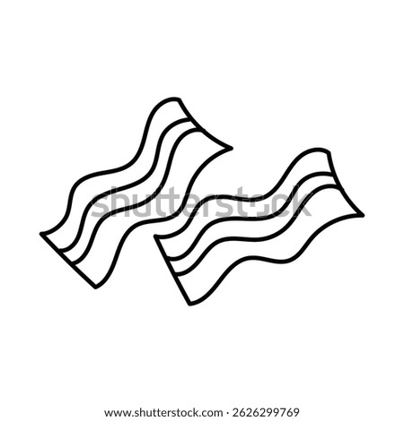 Bacon Strips Icon - hand drawn icon