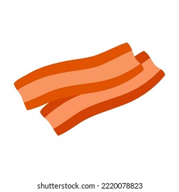 Bacon strips icon. Meat products. Food ingredients. Vector illustration.