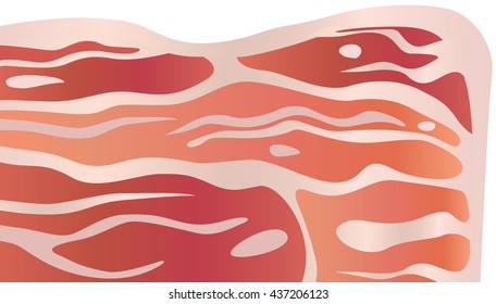 Bacon Texture In Vector.