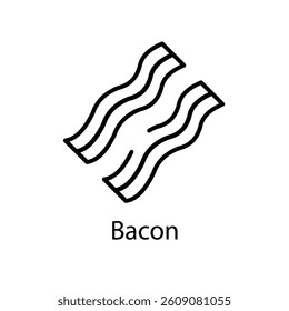 Bacon vector icon stock illustration