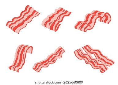 bacon vector logo isolated on white background.	