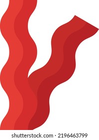 bacon vector on white background. isolated Vector icon