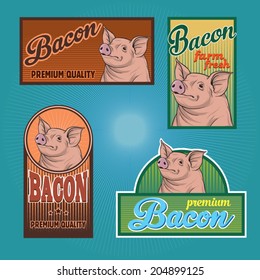 Bacon vintage labels