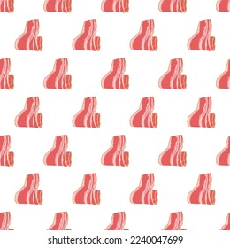 Bacons isolated on white background.Background Design.