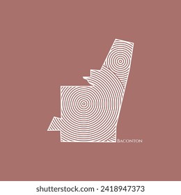 Baconton Map - World Map International vector template. America region silhouette vector illustration