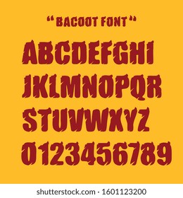 Bacoot horror alphapet font template