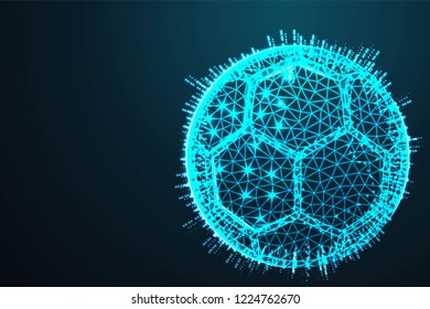 bacteria ,Abstract 3d polygonal wireframe  dots and lines. illustration or background