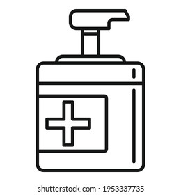 Bakterien-Antiseptikum-Symbol. Umriss Bacteria antiseptisches Vektorsymbol für Webdesign einzeln auf weißem Hintergrund