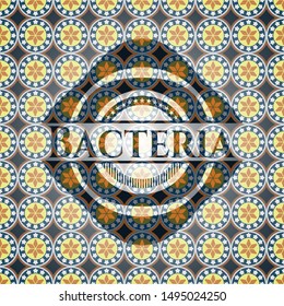 Bacteria arabic emblem background. Arabesque decoration.