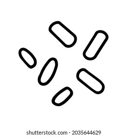 Bacteria bacillus black line vector doodle icon