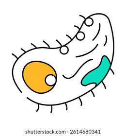 bacteria biogas line icon vector. bacteria biogas sign. isolated symbol illustration