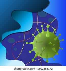 Bacteria Biology Organisms  Pattern. Virus Infection Ebola Epidemic Sick. Medical Genetics Bacteriological Microorganism. Abstract Vector Illustration