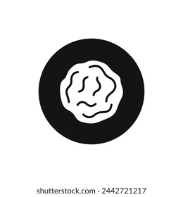 Bacteria black and white vector icon