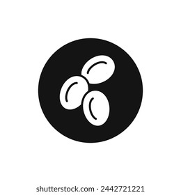 Bacteria black and white vector icon