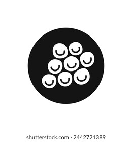 Bacteria black and white vector icon