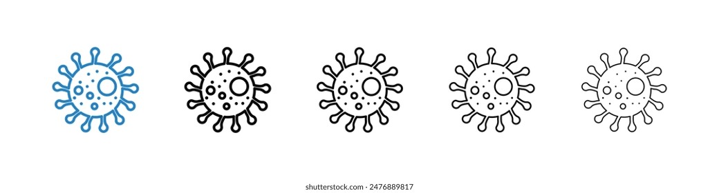 Bacteria black and white vector icon