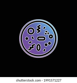 Bacteria blue gradient vector icon
