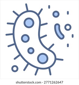 Bacteria Blue Icon Style Collection