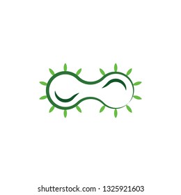 Bacteria Cell Division Icon Logo Vector Design