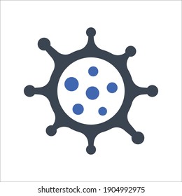 Bacteria Cell Icon, Vector graphics