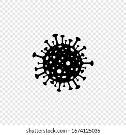 Bacteria Cell Vector Icon Coronavirus Bacterium Stock Vector