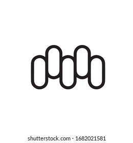 Icono vectorial de células bacterianas moderno y moderno símbolo de marcador de posición para logo, web, app, UI.