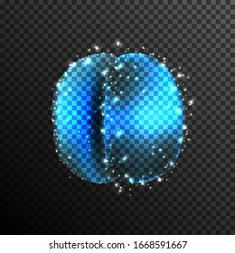 bacteria cell virus, isolated on transparent background. 2019-nCoV. China pathogen respiratory coronavirus 2019-nCoV. Flu spreading of world, World map, arrows, floating influenza virus cells. 