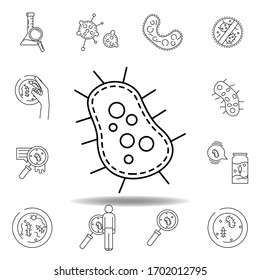 bacteria cell virus line icon. element of bacterium virus illustration icons. signs symbols can be used for web logo mobile app UI UX