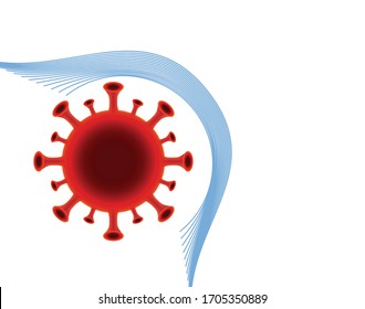 bacteria cell in white background, isolated, protect virus