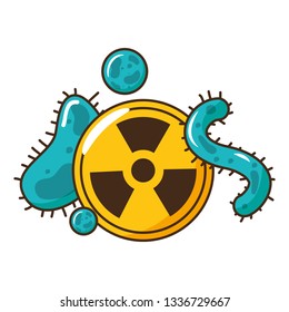 bacteria cells and radiation