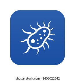 Bacteria centipede icon digital blue for any design isolated on white vector illustration