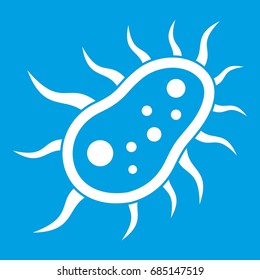 Bacteria centipede icon white