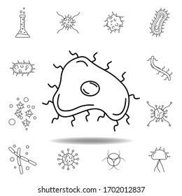 bacteria coccus science line icon. element of bacterium virus illustration icons. signs symbols can be used for web logo mobile app UI UX